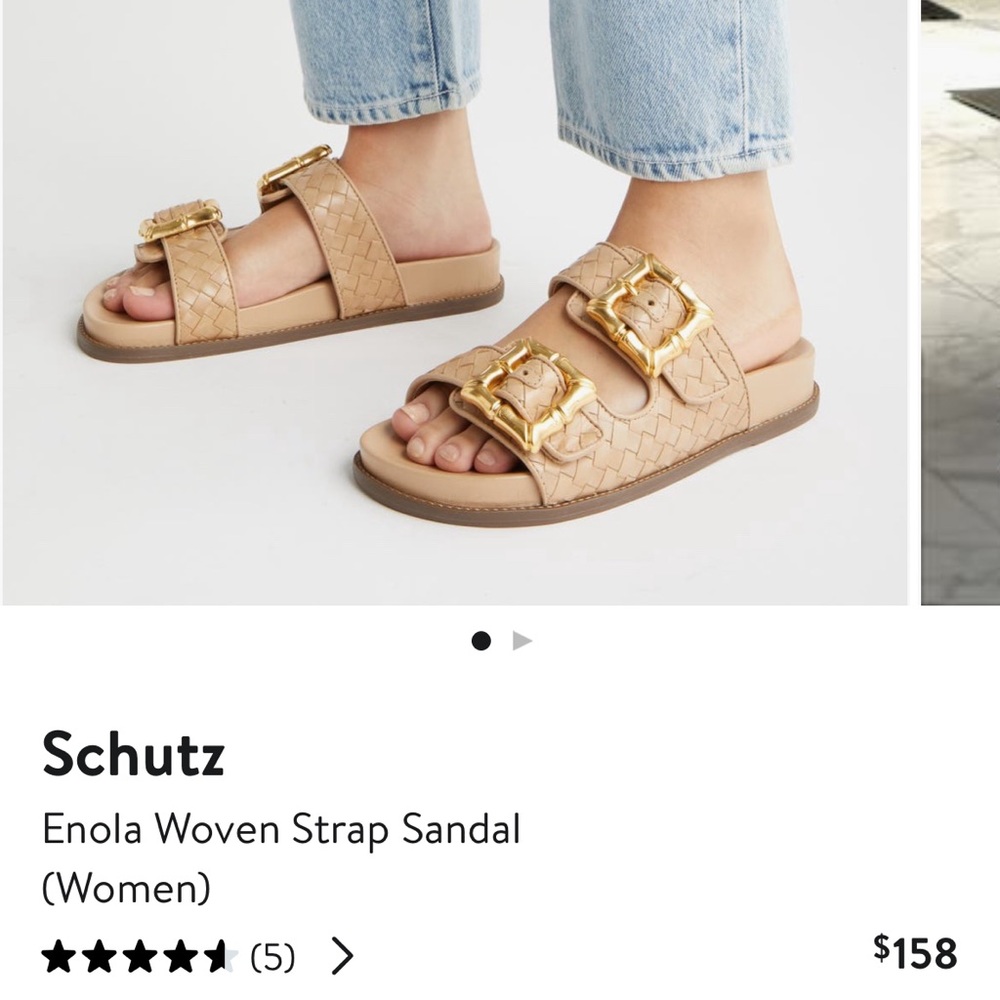 Schutz Enola Woven Strap Sandal
